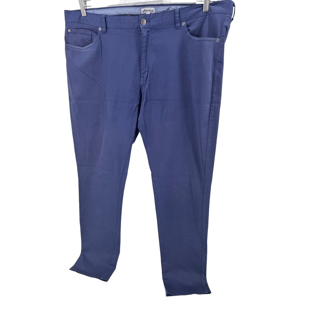Peter Millar Ultimate Sateen Five Pocket Pants Mens 42x34 Blue Stretch Golf